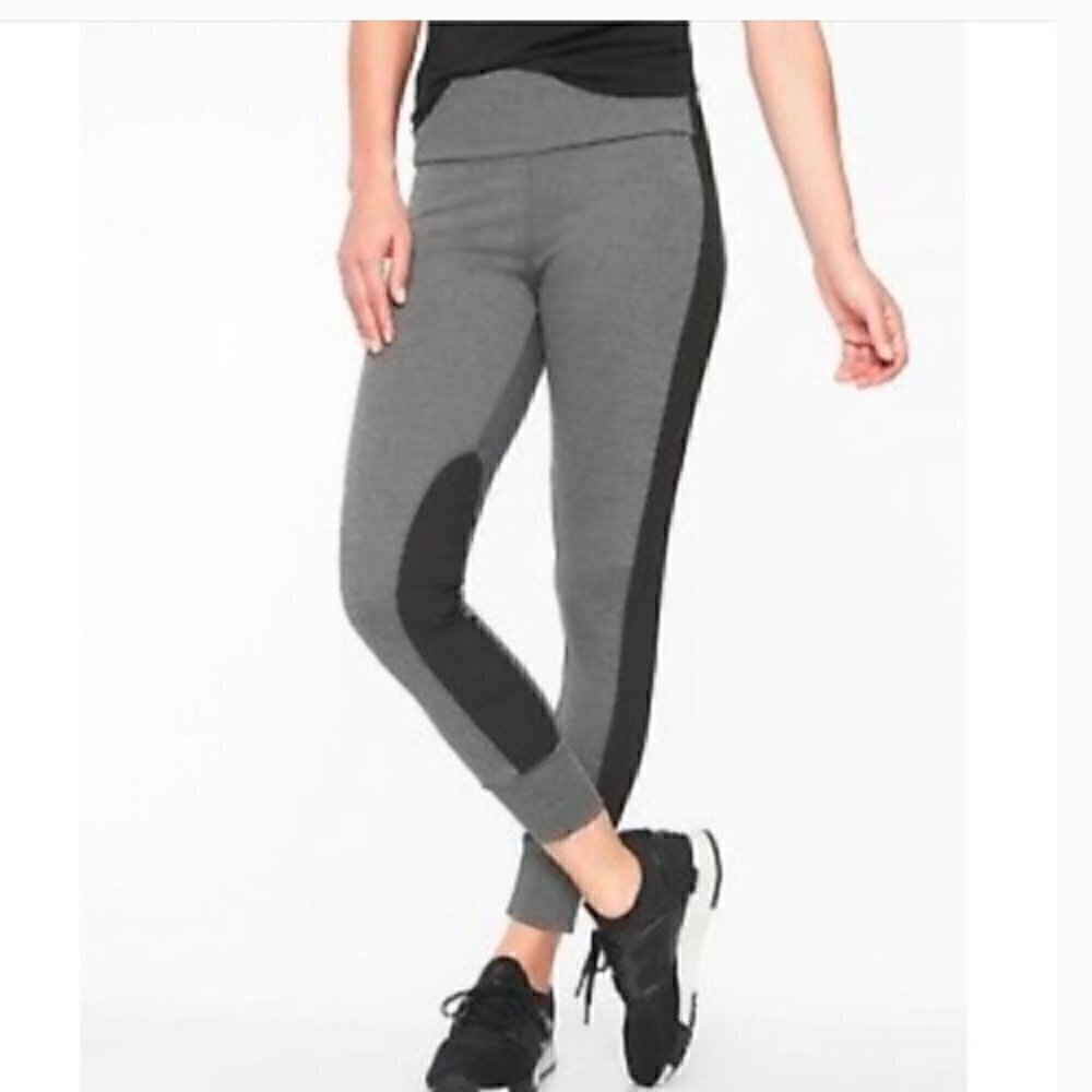 Athleta Essex Hybrid Pant Black Grey ~ Size Medium‎ NWOT